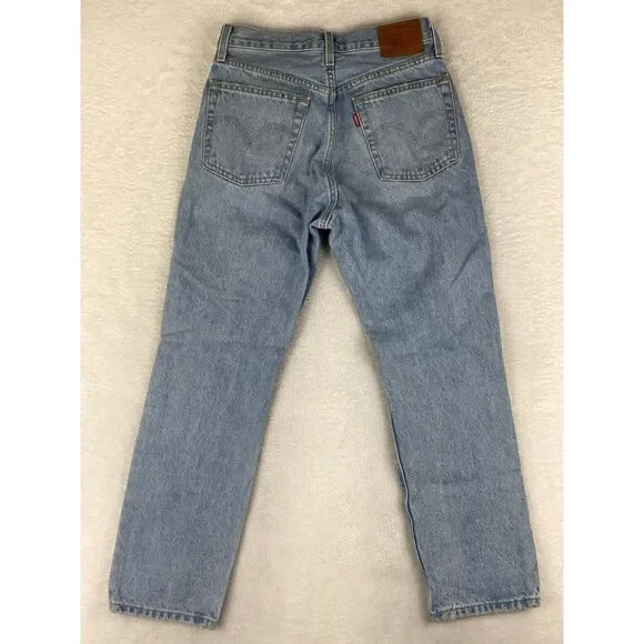 Levi's Womens 501 Jeans‎ Button Fly Distressed Light Wash Size 26x26 - Picture 10 of 15